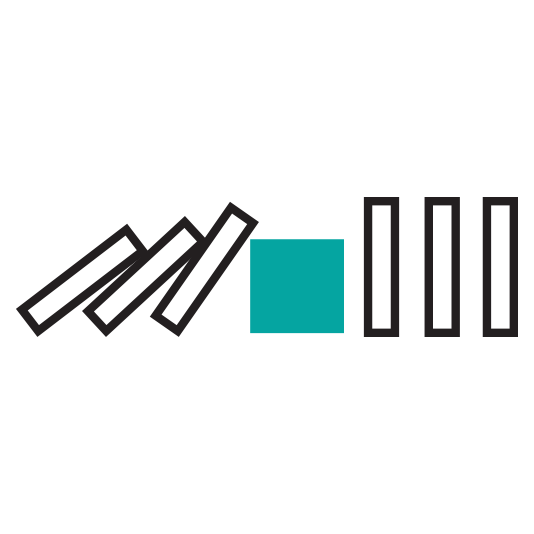 Certainty icon – aligned bars and shapes illustrating tools for clarifying risk factors and reducing uncertainty in seismic interpretation at Sharp Reflections
